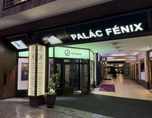 Entrance to the Vytopna restaurant on Wenceslas Square