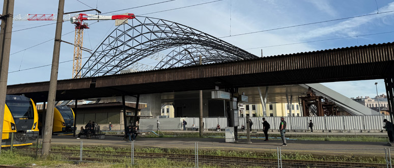 Riga's Rail Baltica platforms under construction