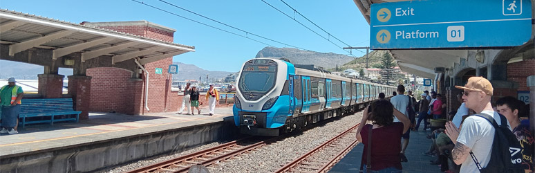 Metro trains on the Cape Town to Simonstown route