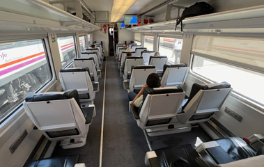 Comfort class on an Intercity train