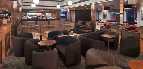 Bar on the ferry 'St Malo' 