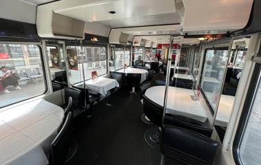 Swiss restaurant car as used on the Transalpin