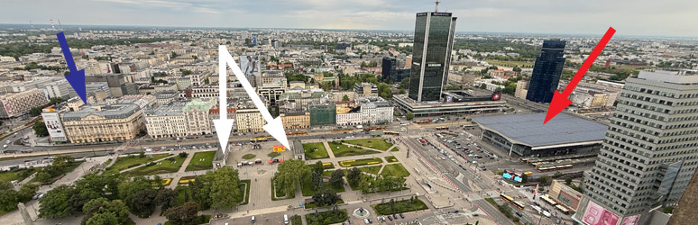 View of Warsaw Centralna & Polonia Palace Hotel