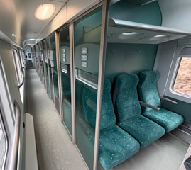 Inside the Zagreb to Split train