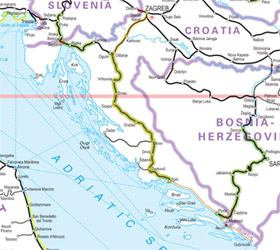 Zagreb to Split train route map
