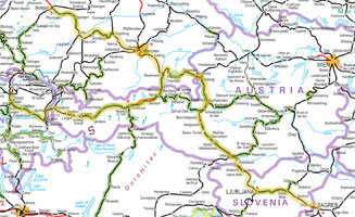 Berlin to Budapest sleeper train route map